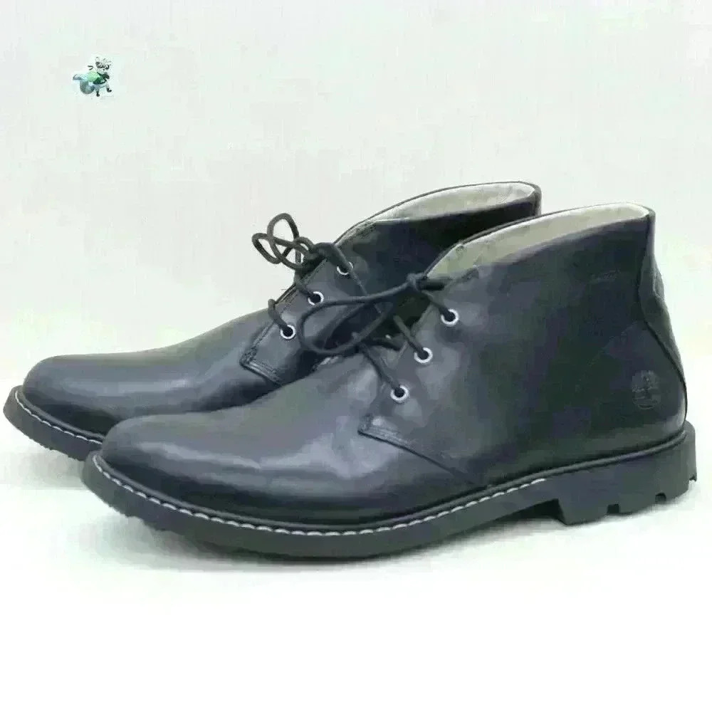 Timberland Earthkeepers Men's Black Leather Chukka Boots Size US 11/EU 45